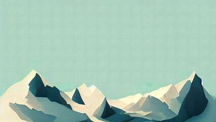 Wall Mural - Low poly mountains. Minimal polygonal background with pastel colors. Clean modern 4k wallpaper for web design. Beautiful smooth colorful design.