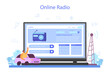 © inspiring.team - Radio host online service or platform. Idea of music broadcasting