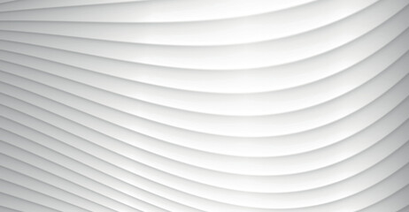 Fototapete - White Clear Blank Subtle Geometrical Vector Abstract Background. Light Colorless Empty Surface. 3D Conceptual Sci-Fi Technology Illustration. Minimalist Wallpaper