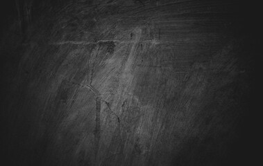 Wall Mural - Slightly light black concrete cement texture for background. Dark grunge distressed with scratches, Scary dark walls overlay