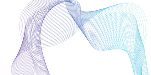 Wall Mural - vector wave lines flowing dynamic isolated on white background. abstract background.