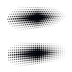 Canvas Print - Halftone dots. Abstract dots shapes.