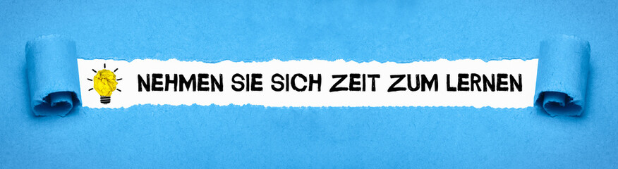 Sticker - Nehmen Sie sich Zeit zum Lernen