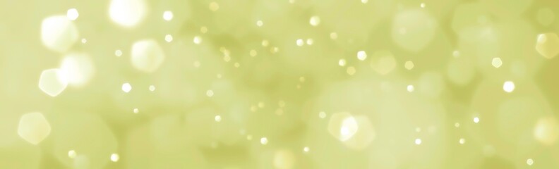 Wall Mural - Festive abstract Christmas bokeh background - bokeh lights green gold - New Year, Anniversary,  banner, panorama	
