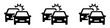 © Combotec - Car crash icon. Car accident icon, vector illustration
