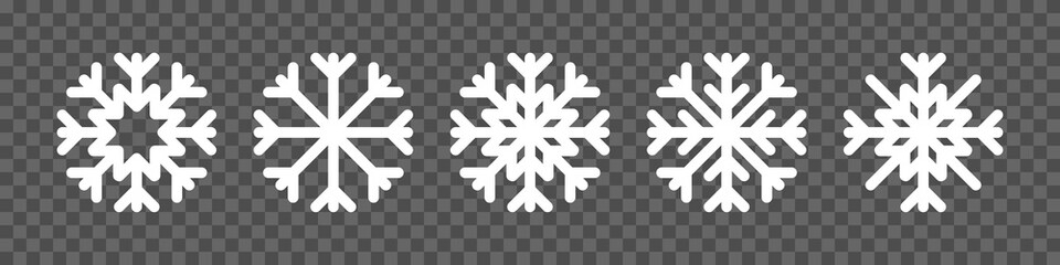 Wall Mural - white snowflakes collection. snowflake. snow. snowflakes vector icons. christmas icon. vector illust