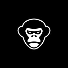 Gorilla Head Logo Vector Illustration, Gorilla Logo Design