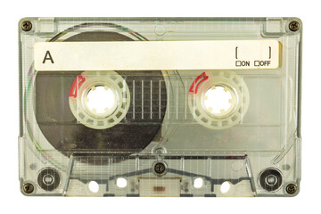 Wall Mural - vintage old audio compact cassette on a transparent background