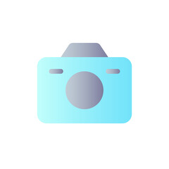 Sticker - Camera flat gradient color ui icon. Digital and analogue. Photography. Instrument for making pictures. Simple filled pictogram. GUI, UX design for mobile application. Vector isolated RGB illustration