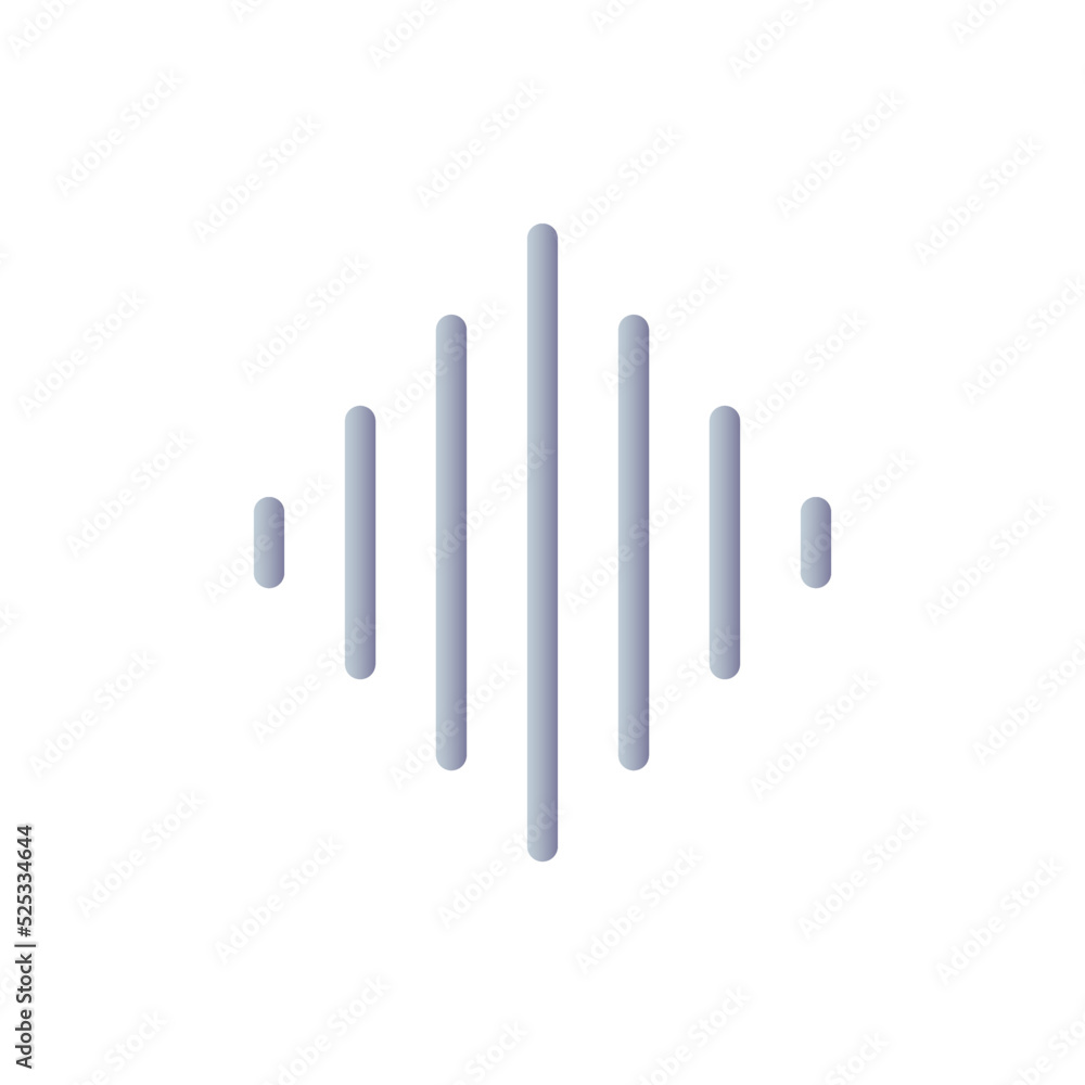 Sound wave flat gradient color ui icon. Audio track of film. Video ...