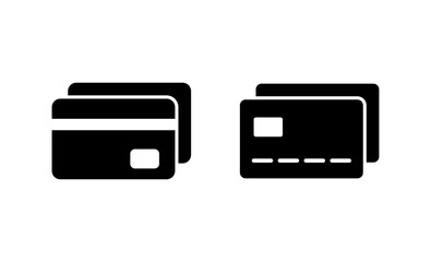 Credit card icon vector. Credit card payment sign and symbol