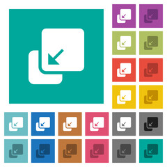 Sticker - Collapse element solid square flat multi colored icons