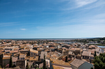 View of the tiled roofs