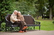 © aletia2011 - Happy senior woman and man  in park
