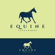 equestrian Horse racing logo template
