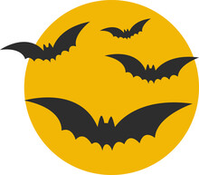 Halloween Full Moon And Bats