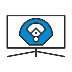 Wall Mural - Baseball Tv Translation Icon