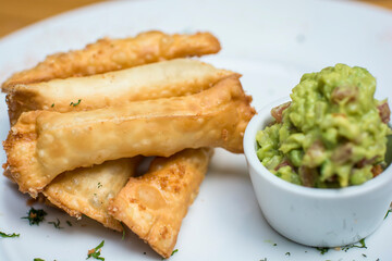 Tequenos venezuelan snack food fried dough filled