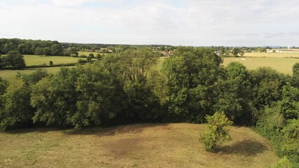 Poster - Paysage rural dans la Nièvre, vue aérienne, Bourgogne