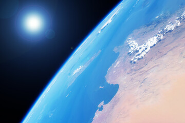 Wall Mural - view of the planet earth from space. elements of this image furnished by nasa