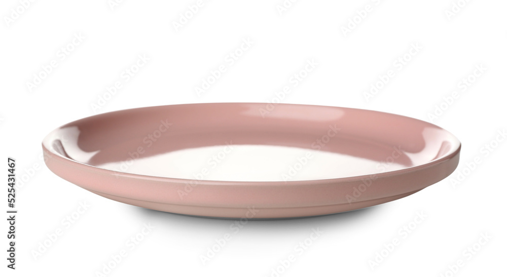 Empty ceramic plate isolated on white