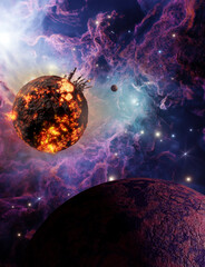 Wall Mural - space galaxy background