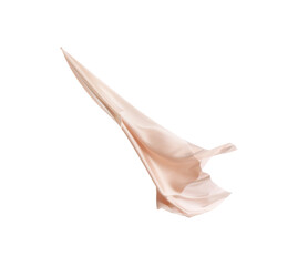 Beautiful delicate light pink silk on white background
