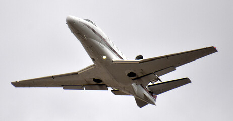 Poster - Modern business jet isolated on white