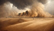 Sandstorm in desert, a sandstorm or dust storm is a meteorological phenomenon common in arid and semi-arid regions