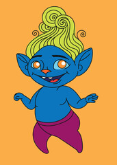 funny blue troll
