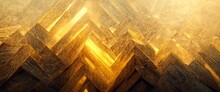 Gold Abstract Background 3D Illustrations 