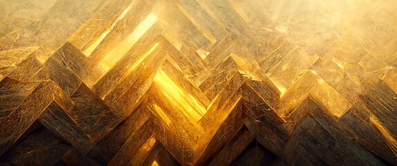 Wall Mural - Gold abstract background 3D illustrations 