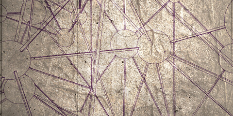 Wall Mural - technology, chemistry and science banner design template. molecule and communication pattern. connec