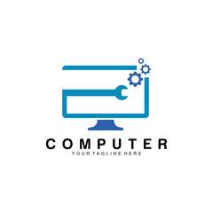 computer logo vector design template