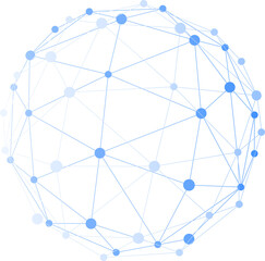 network connected with line dot background, digital network technology. isolated transparency backgr