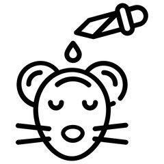 Wall Mural - A rat test line icon design 