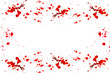 canvas print picture - Halloween frame.bloody frame. Red blood splatter and drops isolated On white background.Crime scene. Murder and crime concept.blood streaks and blood stains in bloody splatter.Spots of blood.