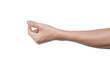 © banphote - Closeup of male hand showing gesture sign on transparent background - PNG format.