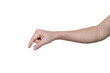 © banphote - Closeup of male hand showing gesture sign on transparent background - PNG format.