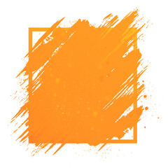 brush stroke patch yellow and orange vector illustration