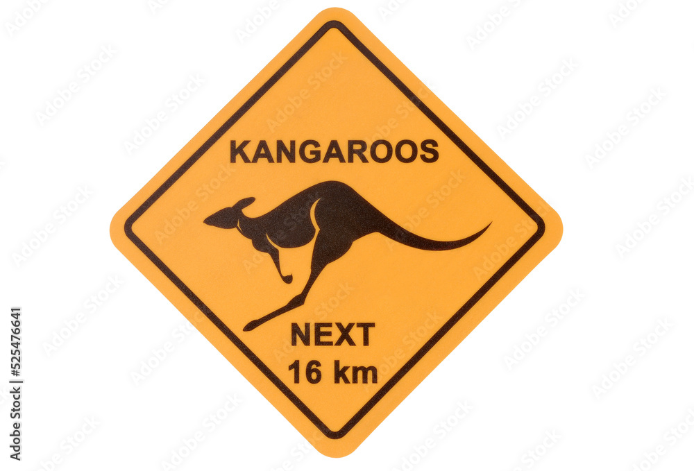 Kangaroo Ahead Sign