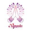 Namaste Decorated Welcome for Home Banner Illustration