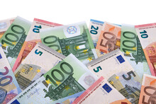Border Of Various Different Euro Currency Notes Isolated Transparent Background Photo PNG File