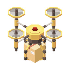 Sticker - Isometric Delivery Drone