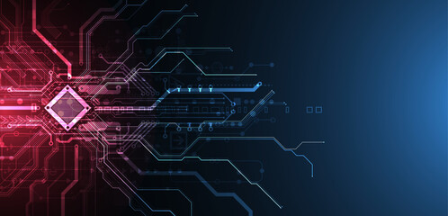 Abstract background on technological and scientific topics. CPU concept. Vector format.