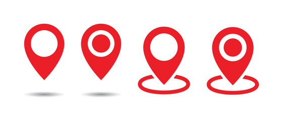 Wall Mural - location pin icon. map pin place marker. location icon. map marker pointer icon set.