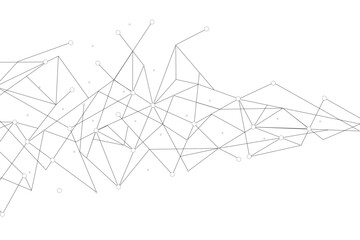 Network abstract connection isolated on white background. Network technology background with dots and lines. Ai background. Modern abstract concept. Ai background vector, network technology