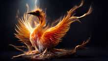 Computer Generated Image Of  Phoenix Bird Rebirth Concept