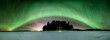 © Travel 'n' Lifestyle - Panoramic view of Northern lights over peninsula in Norrbotten, Sweden