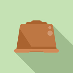 Poster - Aroma capsule drink icon flat vector. Strong coffee